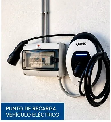 Punto de recarga instalado por OTERO ENERGÍA